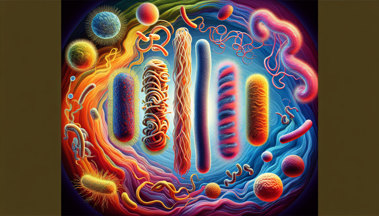 Ilustración de bacterias representativas de enfermedades identificadas mediante reacciones febriles